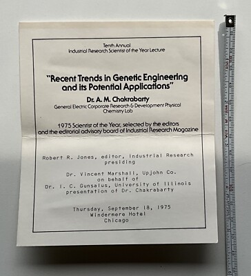 1975 Industrial Research Magazine Scientist Of The Year Program Chicago Ephemera