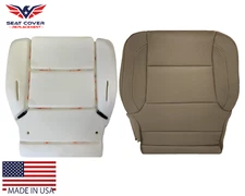 For 2014 2015 Driver Bottom Cushion Foam Leather Tan Seat Cover Chevy Silverado