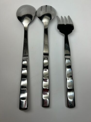 Vintage 3er Set VOLLRATH/TWA EDELSTAHL SERVIERLÖFFEL & GABEL kommerziell Korea - Bild 2 von 4