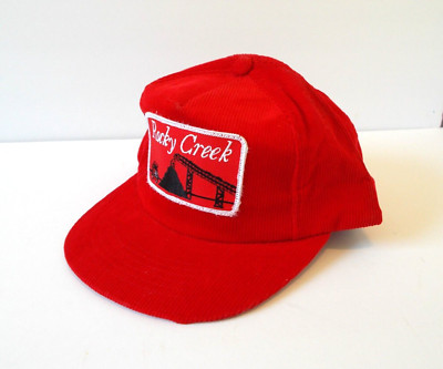 VTG Coal Mining Patch Corduroy Snapback Hat Cap Rocky Creek Red