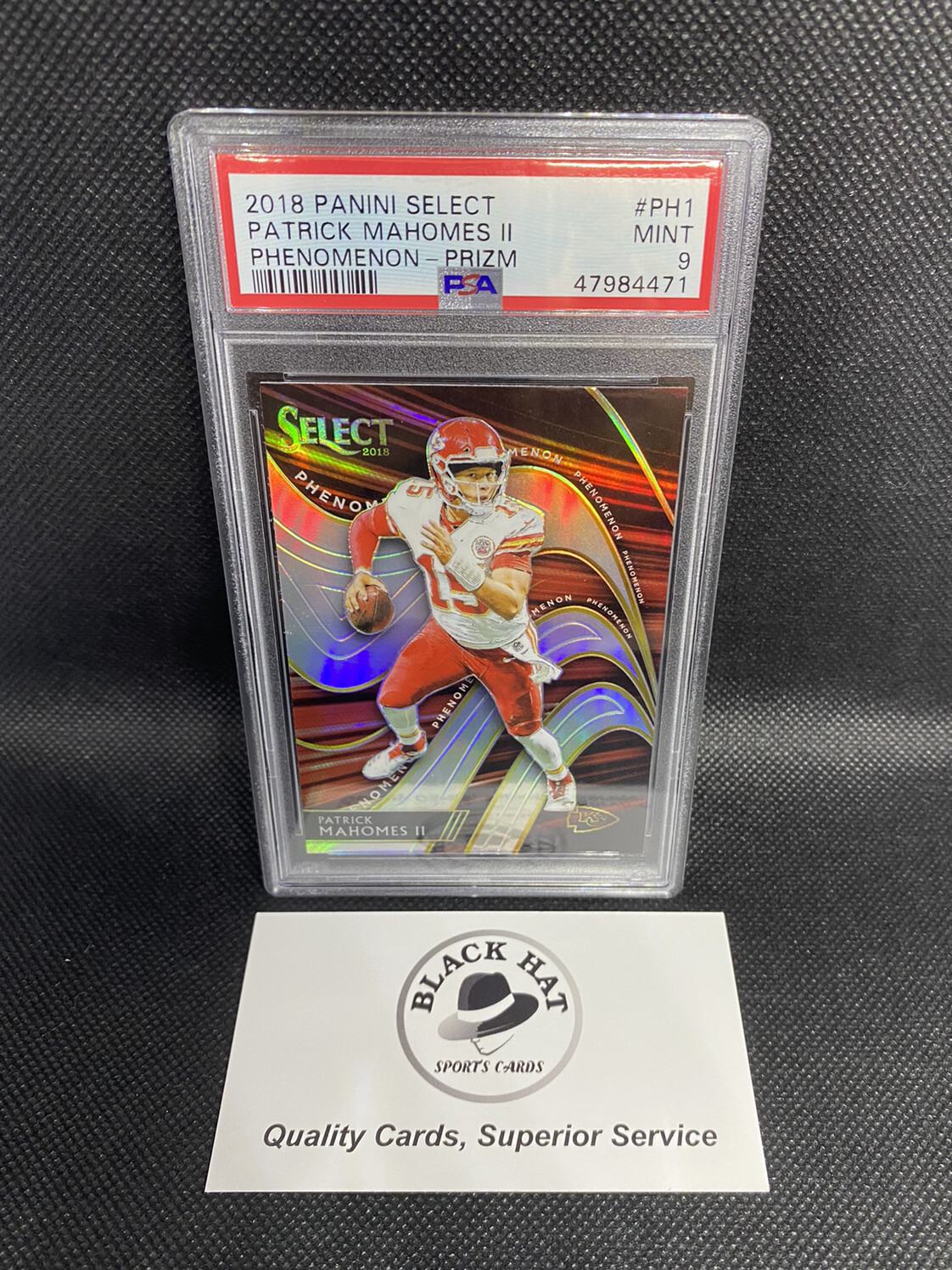 2018 Panini Select Patrick Mahomes Phenomenon Prizm SP PSA 9 MINT POP 29