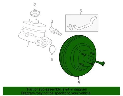 Genuine Ford Lincoln 2006-2008 F-150 Mark LT Power Brake Booster 8L3Z-2005-B — 第 2/2 张图片