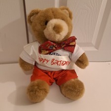 Build A Bear Happy Birthday Bear, Bow , Sash, Shorts And Shirt Included