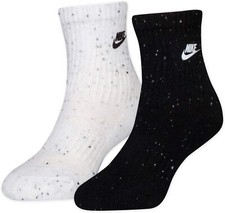 Nike Reflex Boys 2-Pack Futura Speckle Cushion Socks Shoe Sz 10C-3Y SockSz 5-7 