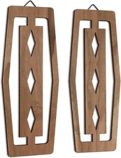 Croblissful 2 Pcs Modern Mid Century Wall Art Wood Mid Century Elegance Decor