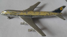 3 samoloty Schuco Piccolo, Boing 747, 2 Thunder Jet 1:90 stare