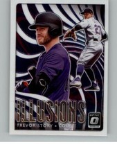 2020 Donruss Optic Trevor Story OI-14   Colorado Rockies Optic Illusions