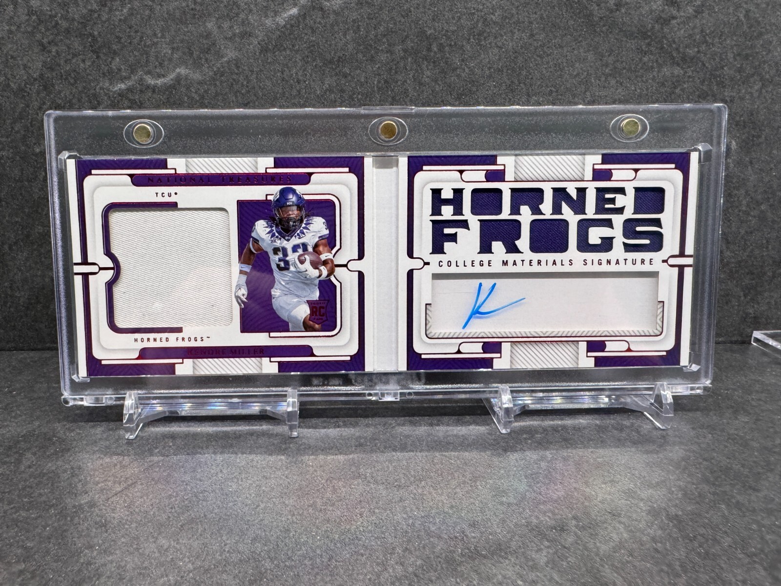 Kendre Miller Panini National Treasures Collegiate College Materials Signatures #KEM Red