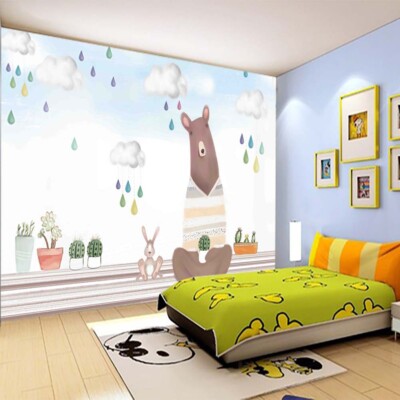 Sandy Clothes Bear 3D Full Wall Mural Photo Wallpaper Printing Home Kids Decor