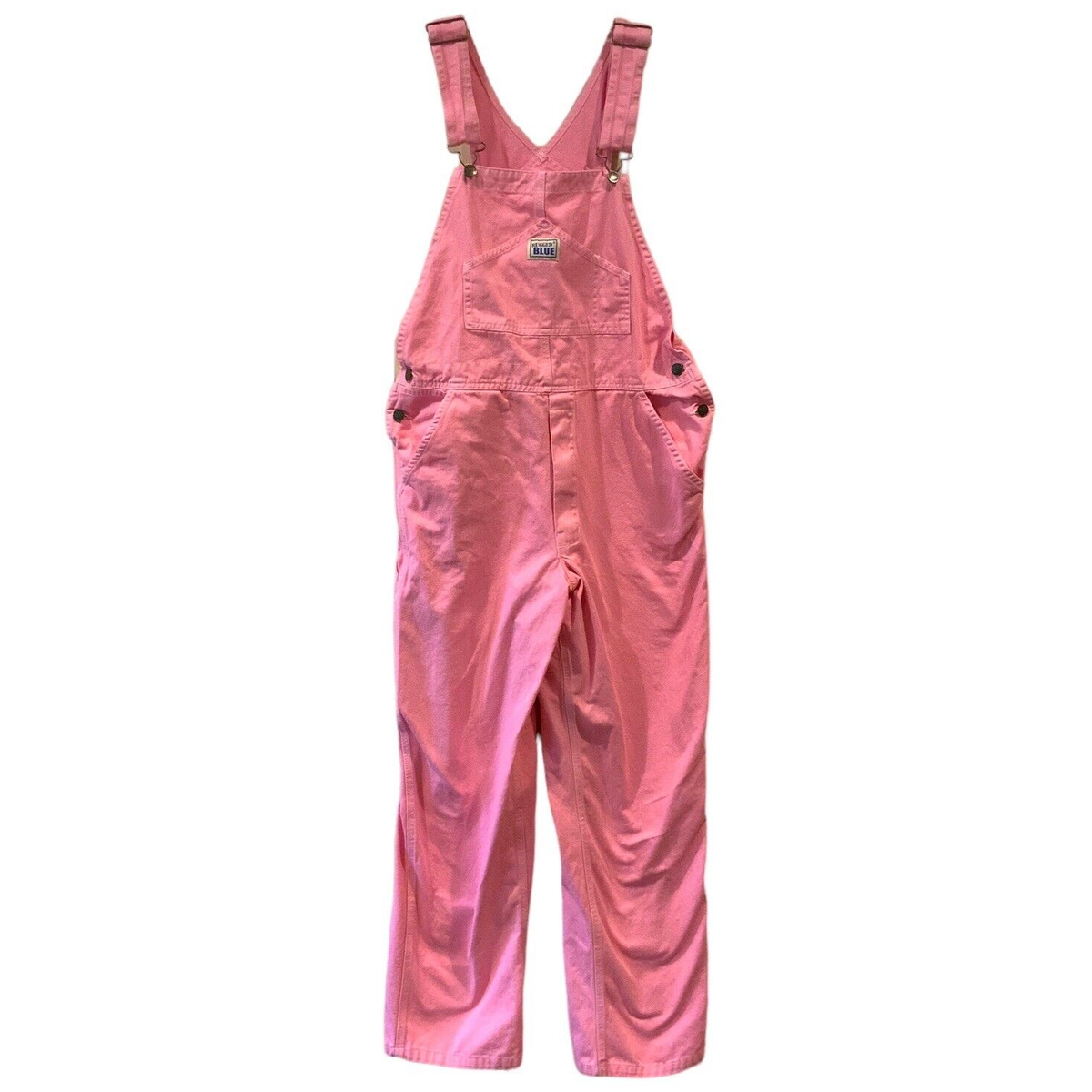 Rugged Blue Brand Painter Bib Overalls Size 30x32 Dyed Pink