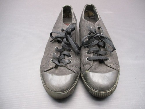 Chrome Size 10.5 Mens Black Canvas Kursk Red Sole Tennis Sneaker Pedal Shoes 2H - Picture 2 of 12