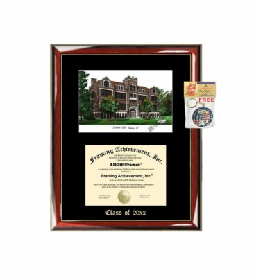 Aurora University Graduation Custom Frame Emboss Lithograph Diploma Degree Frami