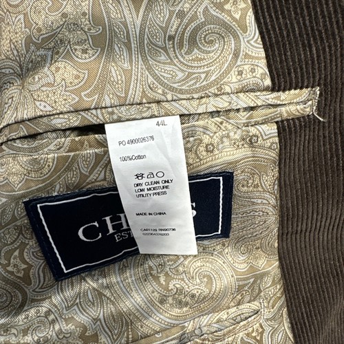 Chaps Brown Corduroy Cotton Blazer Mens 44L - Picture 8 of 10