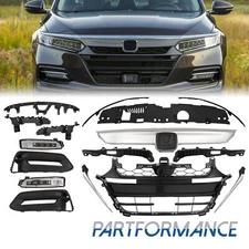 16Pcs For Accord 2018-2020 Chrome Grille Molding Fog Light Bumper Bracket