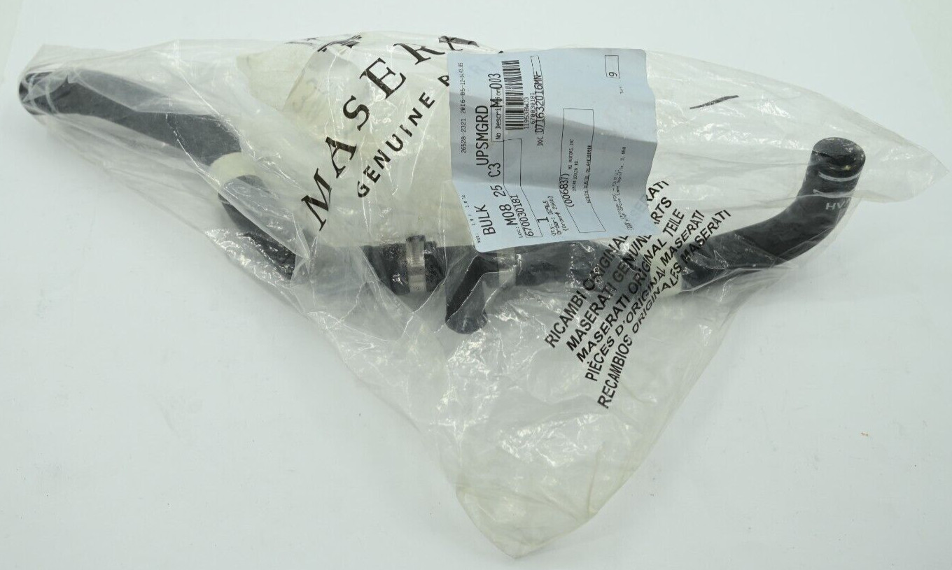 Genuine OEM Maserati Water Hose To Interior Heat AWD P/N 670030181