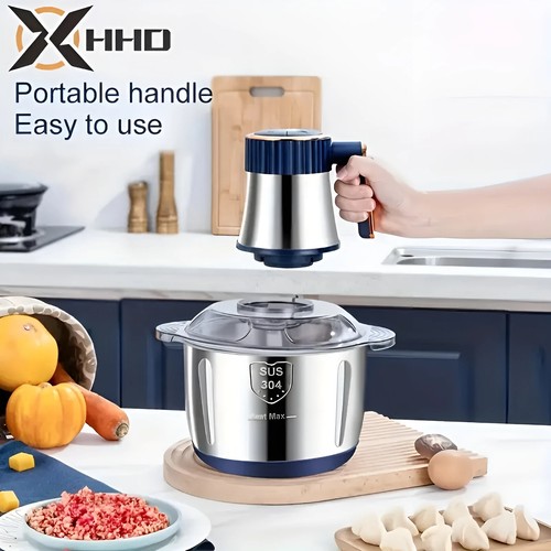 Tritatutto Tritacarne 5L Elettrico 500W 5 Velocità Cucina Carne Alimenti 6 Lame - Foto 10 di 11