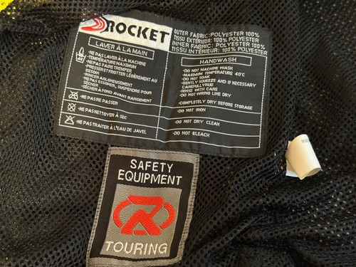 Joe Rocket Motorcycle Ballistic Jacket Armor Mens Size XS Yellow Black Mesh Zip - Picture 8 of 9