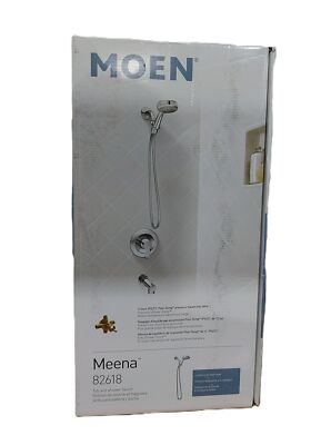 MOEN Meena 4-Spray Tub and Shower Faucet 1.75 GPM in. Chrome Valve Included