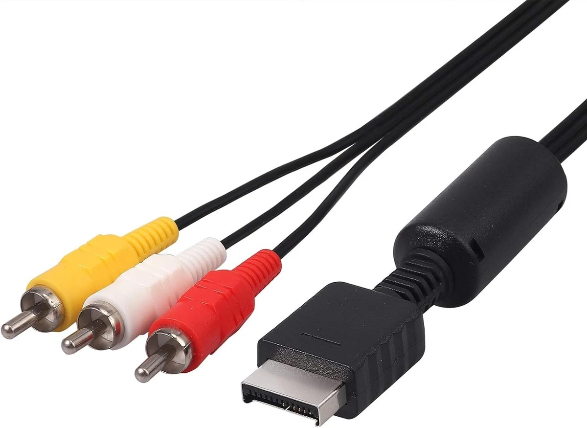 Sony Playstation TV AV Cable PS1 PS2 PS3 Plomo Compuesto Video Audio RCA 1.8M