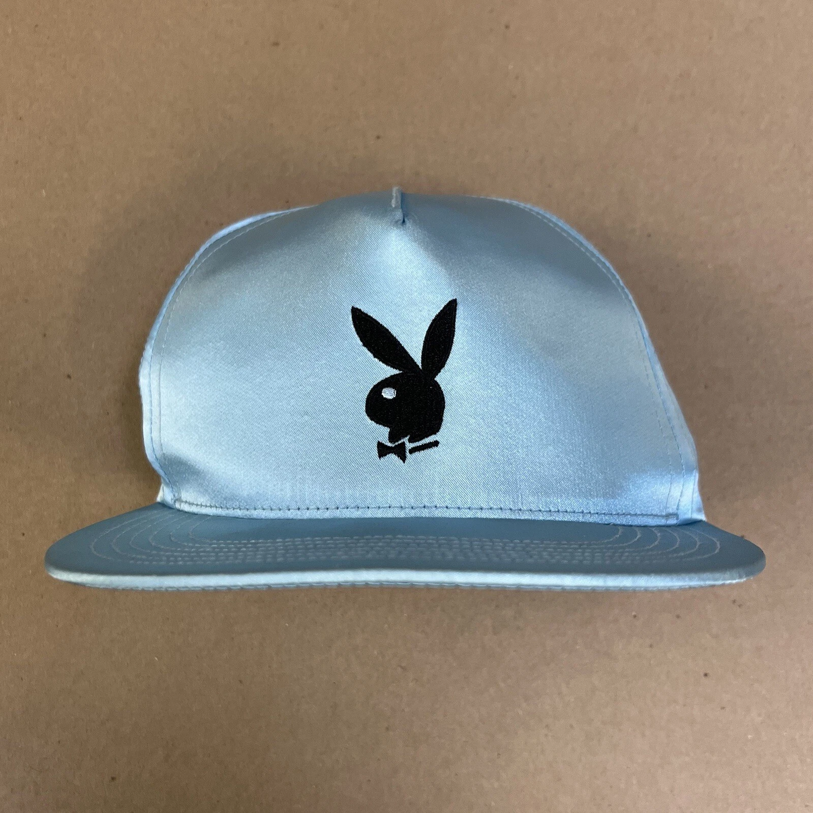 CHAPEAU SUPREME PLAYBOY SATIN 5 PANNEAUX Snap Back bleu SS16 2016
