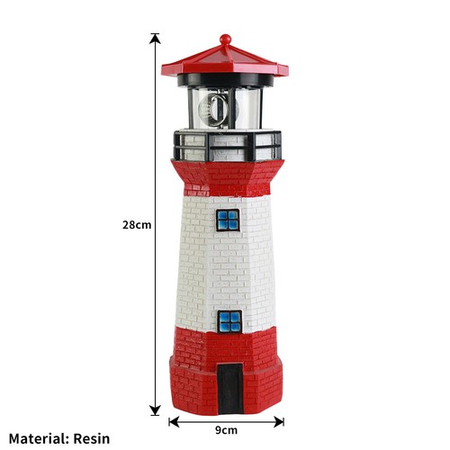 Lighthouse Shape Solar LED Light Garden Fence Yard Outdoor Decor Beacon Lamp NSW - Picture 6 of 18
