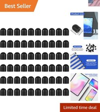 60 High-Quality Replacement Rubber Tips for Stylus Pens, Black Silicone