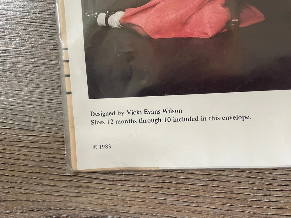Vestido Martha Pullen Canesú Calado Maecie Patrón Smocking SIN CORTAR De Colección 1983 Foto 4 de 4