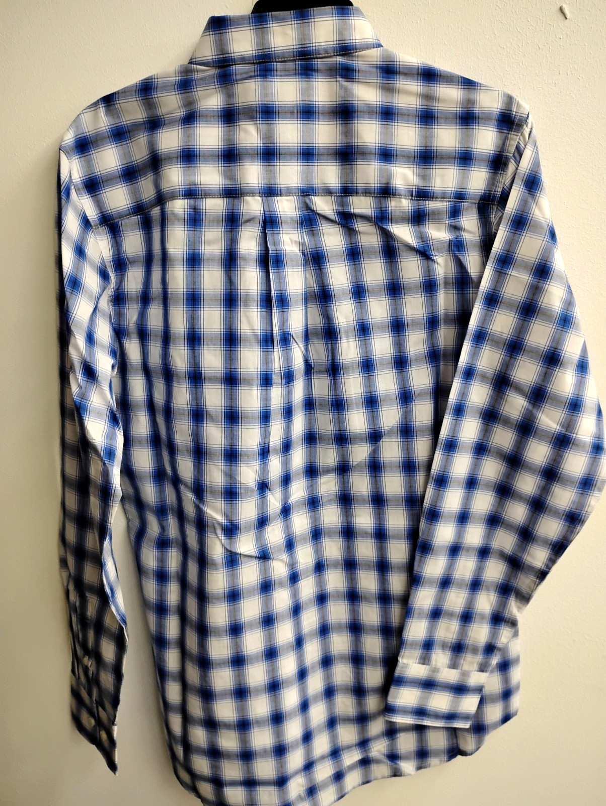 Wrangler Riata Long Sleeve Plaid Shirt, 112365846, Light Weight, Royal Plaid