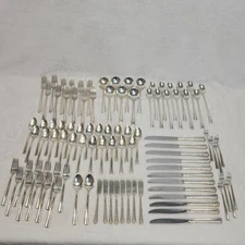 Holmes & Edwards May Queen 95 Piece Silverplate Flatware Lot Vintage