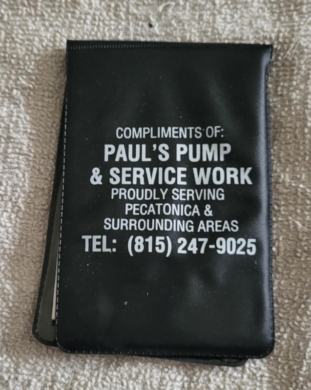SMALL POCKET NOTEBOOK WITH 1998 CALENDAR PAGE - COMPLIMENTS OF PAUL'S & SERVICE