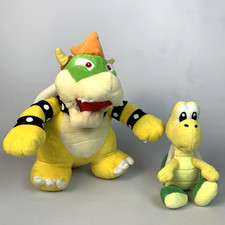Nintendo Super Mario Bros U Plush Lot - King Bowser  Koopa Troopa Little Buddy