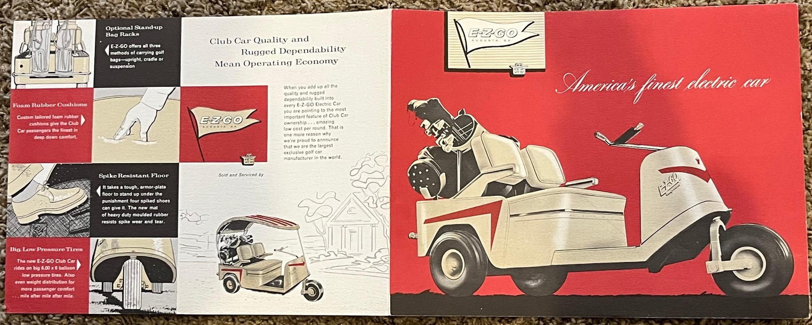 E-Z-GO AMERICA'S FINEST ELECTRIC CAR GOLF CART 