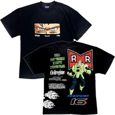 Civil Regime X Dragon Ball Z 16's Rose American Classic Oversized Tee T-Shirt