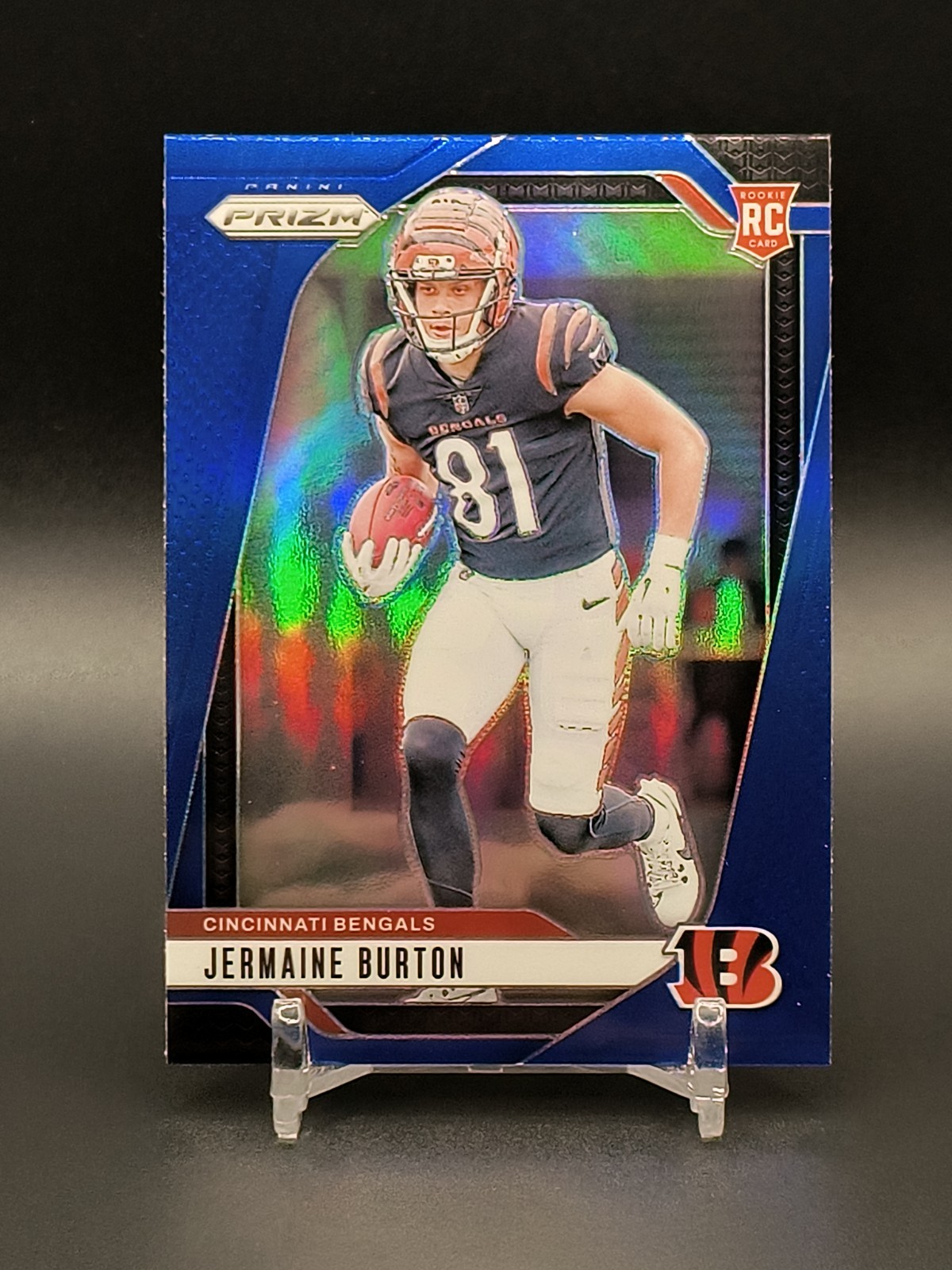 2024 Panini Prizm Jermaine Burton Rookie RC Retail Blue SSP #350 Bengals