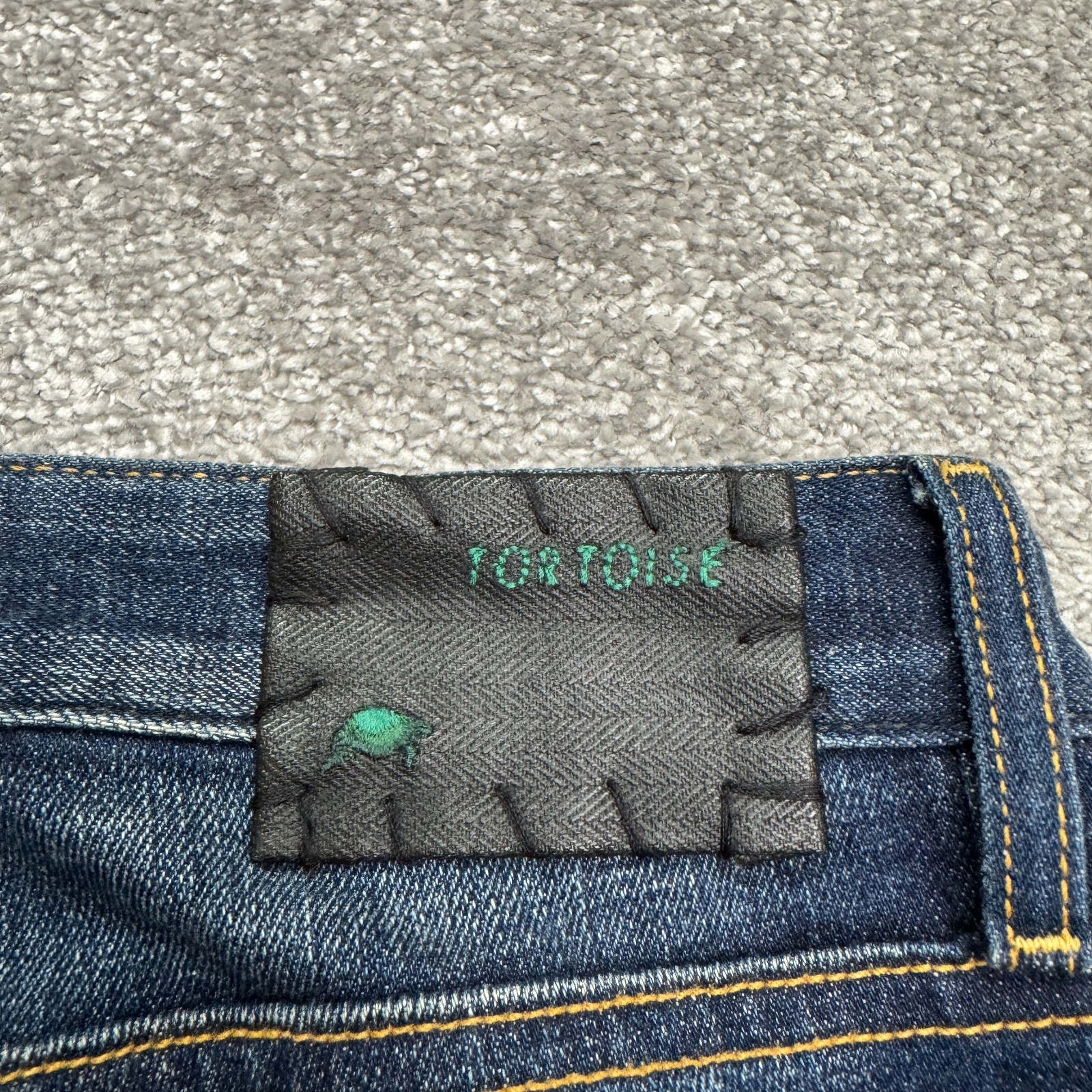 Tortoise Selvedge Patchwork Distressed Denim jean… - image 7