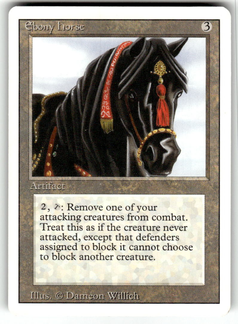 Ebony Horse Rare Revised Edition Magic: The Gathering Near Mint