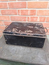 Vintage Metal Locker Box, Double Carry Handles