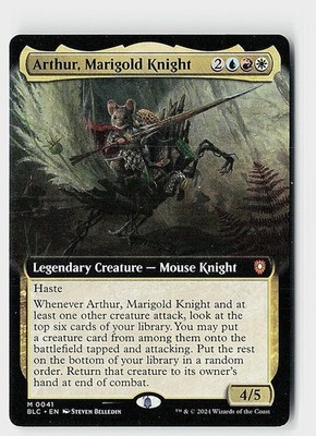 Arthur, Marigold Knight (Extended Art) M Commander: Bloomburrow 41 NM