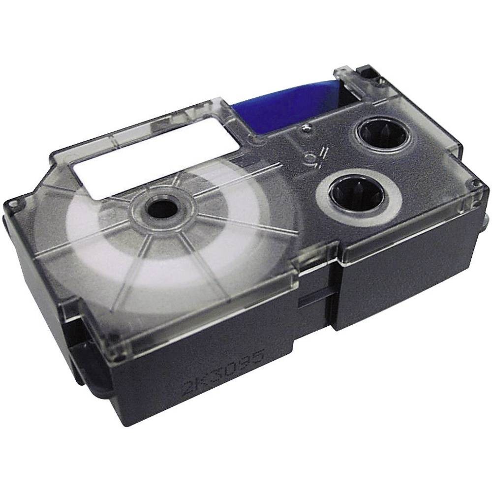 Ruban étiqueteuse Casio XR-9WE1 9mm blanc cassette d'impression cartouche écriture noire
