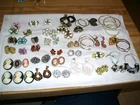 Lot #15 Vintage Mid Century Costume Jewelry From Estate Earrings Cameos