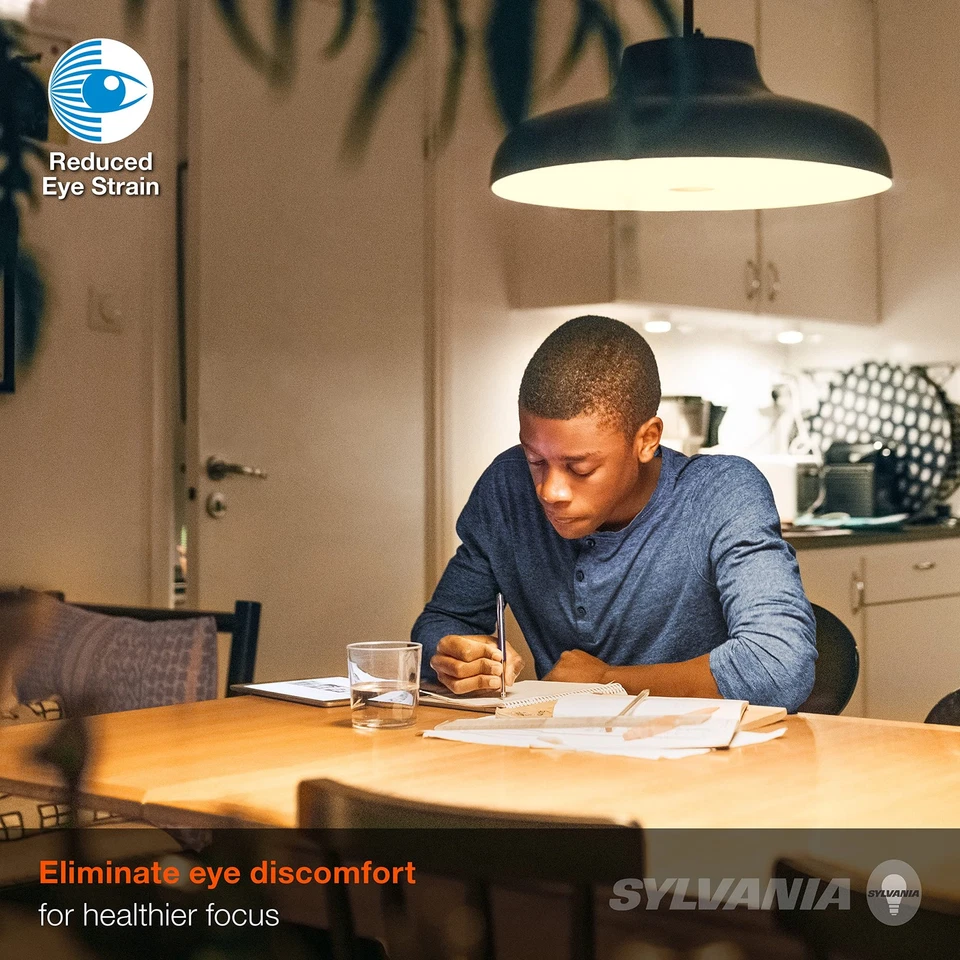Sylvania Reduced Eye Strain A19 LED Light Bulb, 60W = 8W, 13 Year, Dimmable, - Image 3 of 4
