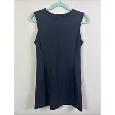 Theory Stretch Black Sleeveless Mini Shift Dress size 8