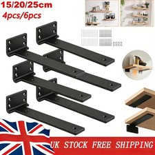 6x Floating Shelf Brackets 15/20/25CM Heavy Duty Metal for Support Wall Hanging