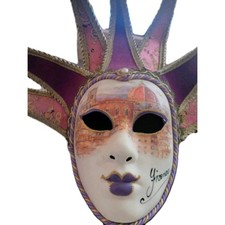Venetian Hand Crafted Porcelain Mask Italian Artist