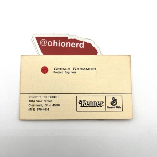 Vintage Kenner Employee Business Card Gerald Rodmaker Star Wars Toy Engineering