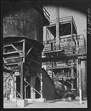 Photo:Industrial Plant Silos Conveyors 1930s Steel Mill Machinery