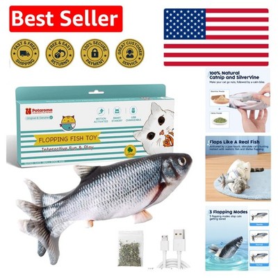 Deluxe Catnip Flopping Fish Toy - Interactive Plush Kicker for Cats and Dogs
