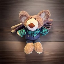 Vintage Furskins Teddy Bear 24" Xavier Roberts 1984 Plush clothes have tears
