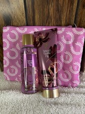 Victoria  s Secret Spiced Vanilla Fig Set Fine Fragrance Mist  Body Lotion  Bag