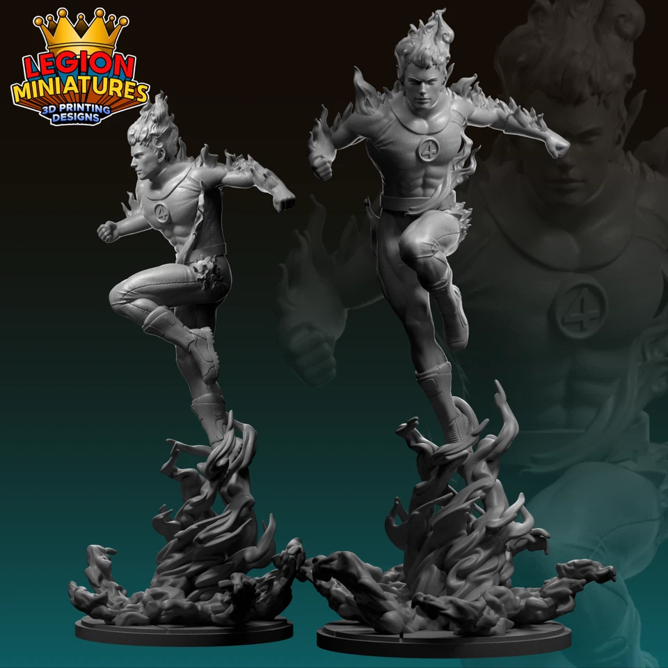 Kit Modelo Estatua Escultura Resina Antorcha Humana Sin Pintar/Sin Montar Foto 2 de 2